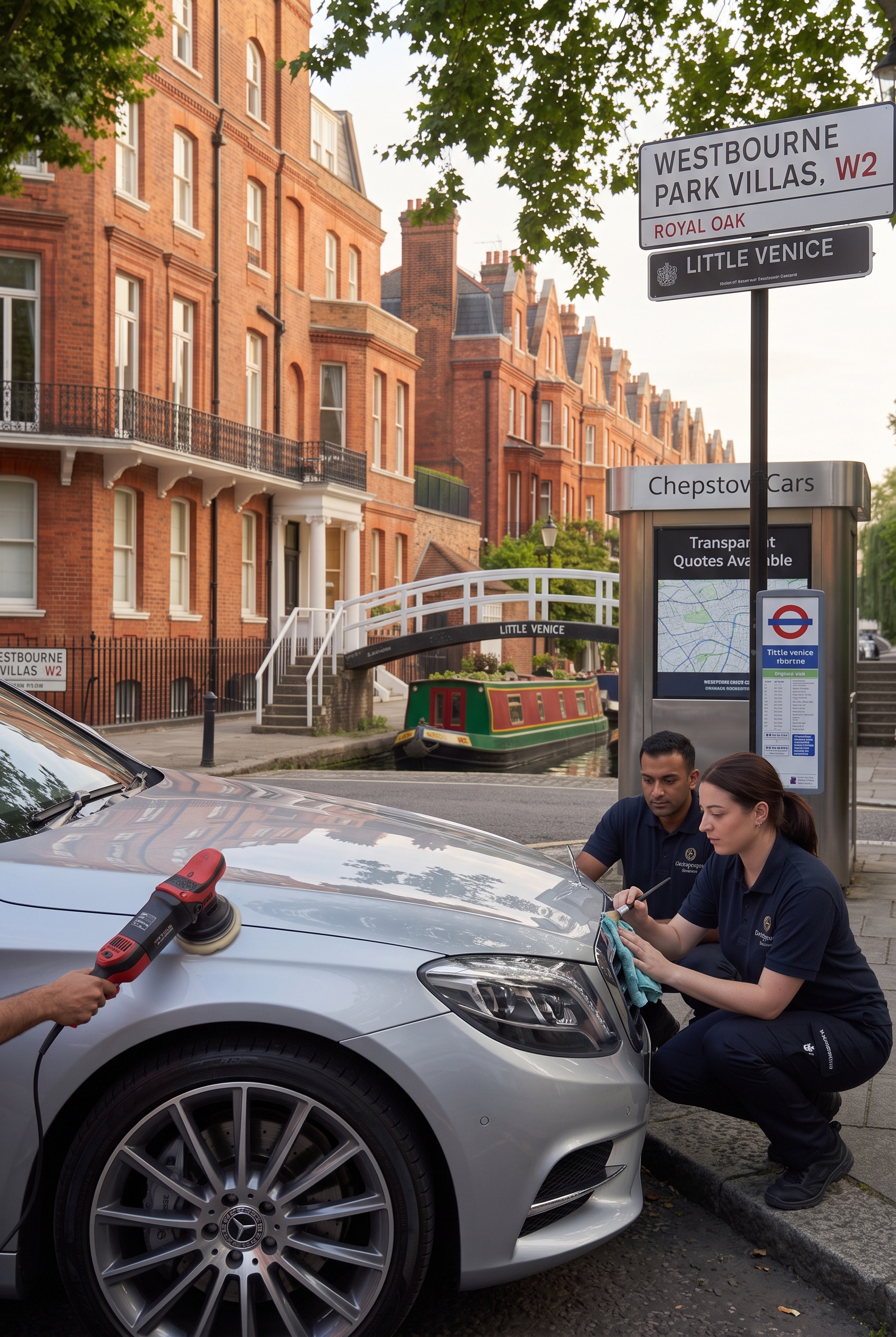 Private hire vehicle being prepared for a journey