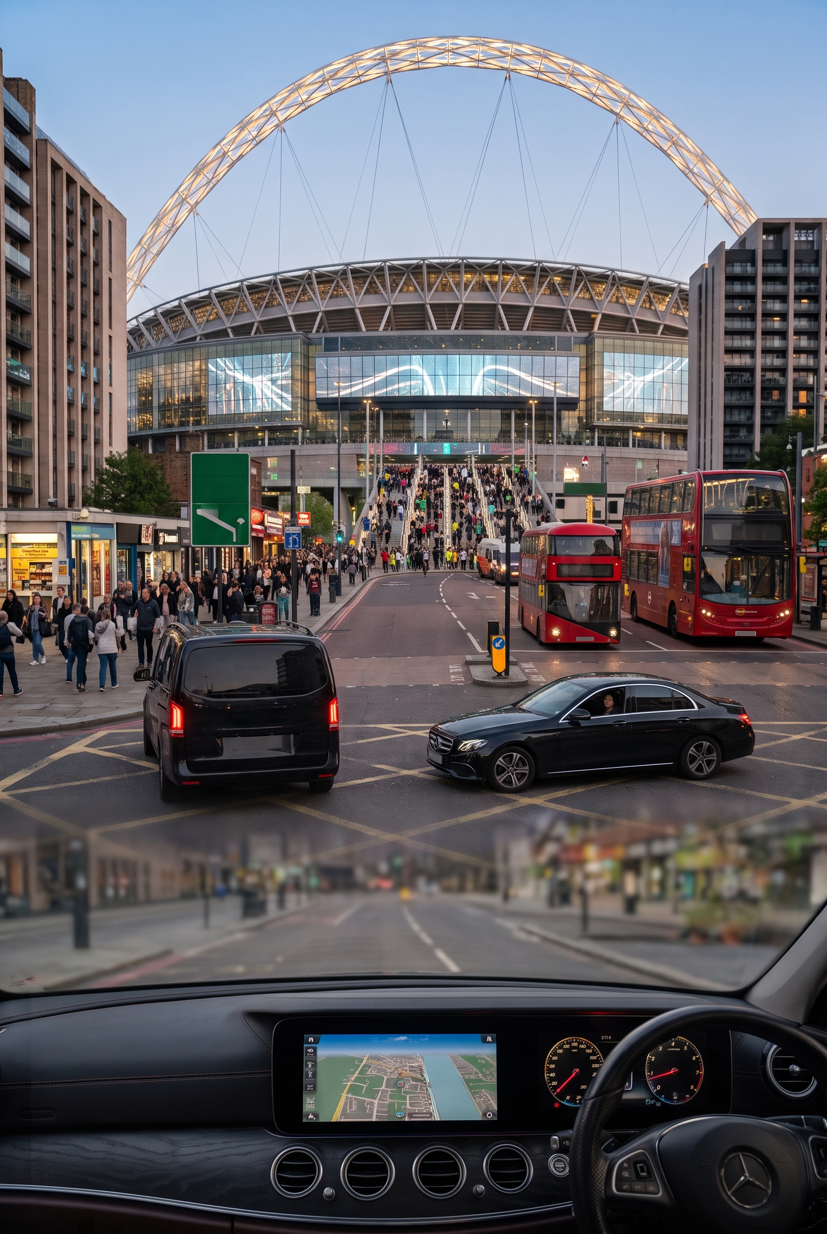 Private hire vehicle travelling through London