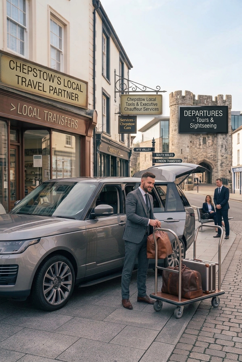 Driver assisting with luggage before a group departure
